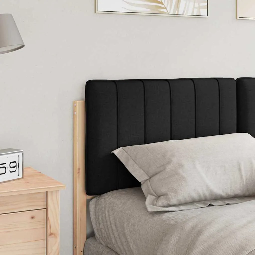 vidaXL Ταπετσαρισμένο κεφαλάρι με κεφαλάρι Καφέ και Μαύρο 135 cm