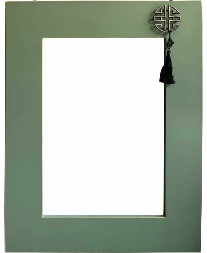 Τοίχο καθρέφτη DKD Home Decor Κόκκινο Πράσινο Χρυσό Ανατολικó 70 x 2 x 90,5 cm