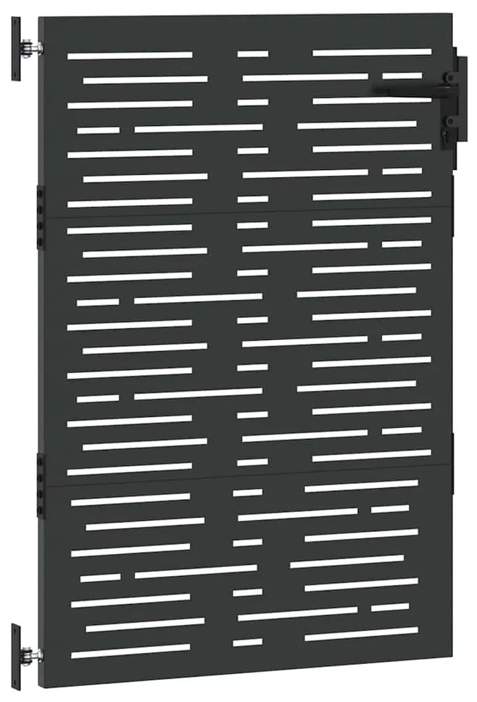 vidaXL Πύλη Κήπου Μαύρο 105 x 150 cm Ατσάλι με Επικάλυψη Πούδρας