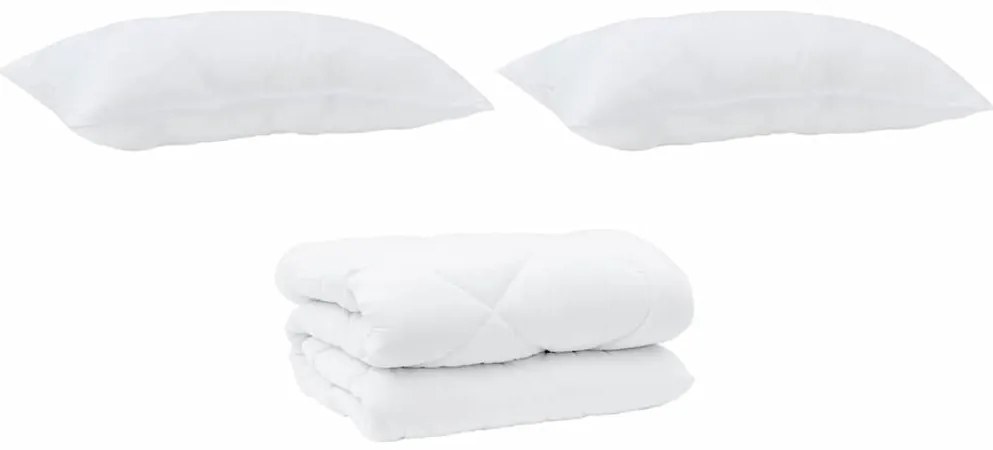 vidaXL Χειμερινό Παπλωματοθήκη 3 pcs Λευκό 260 x 220 εκ. Μικροΐνες