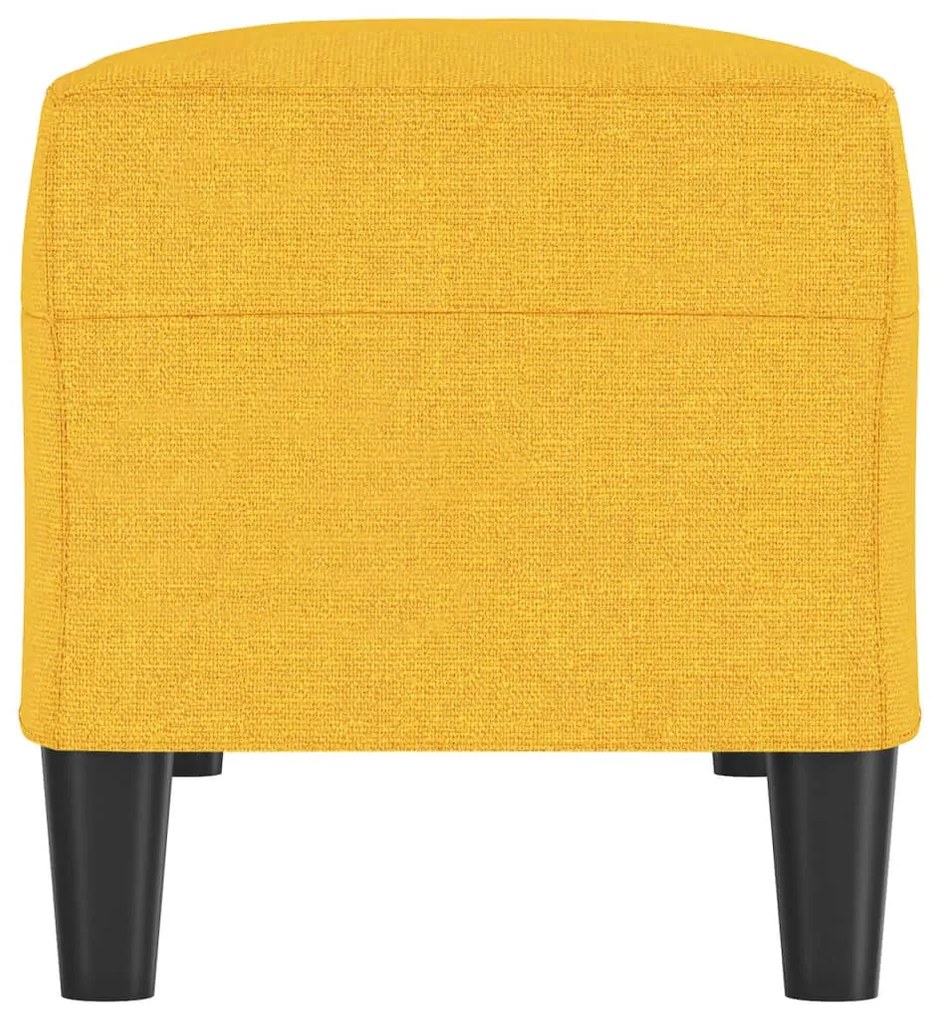 vidaXL Πάγκος Ανοιχτό Κίτρινο 100 x 35 x 41 εκ. Υφασμάτινος