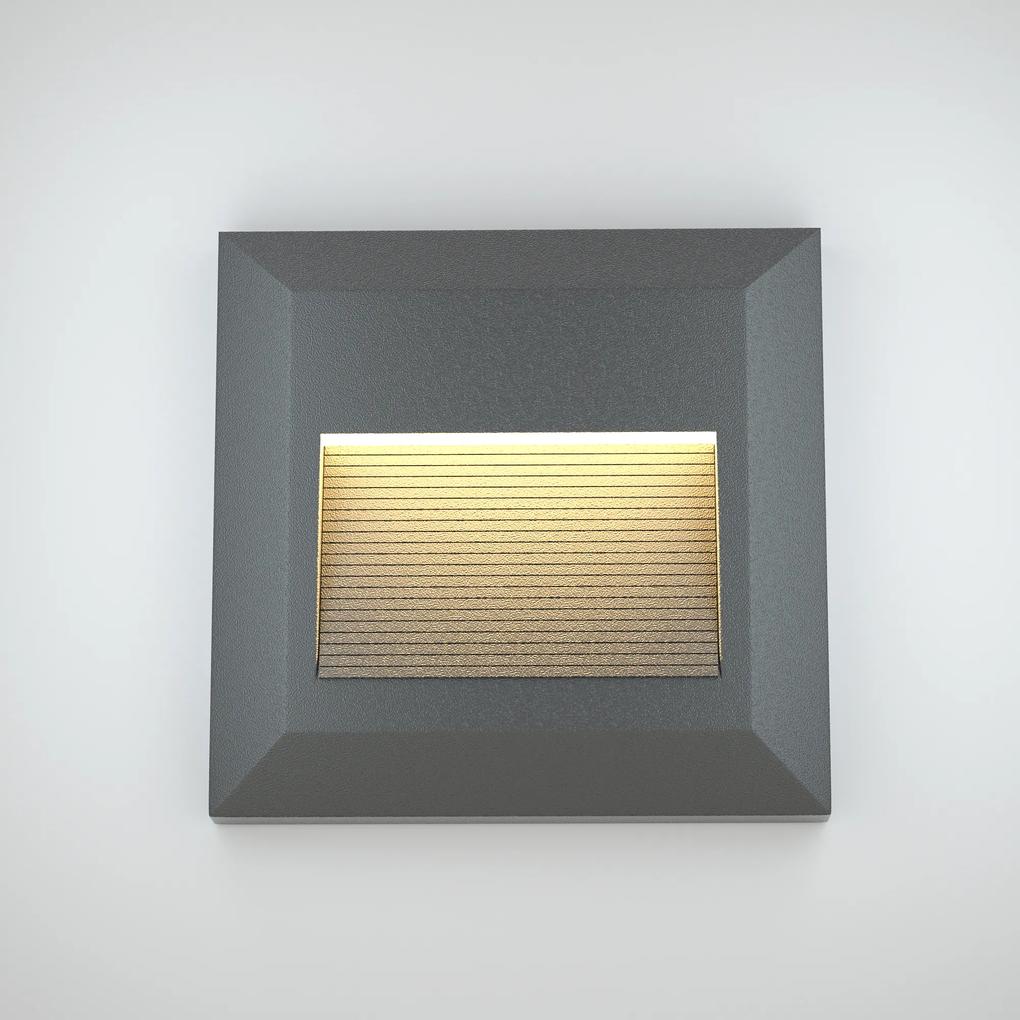 Φωτιστικό τοίχου Salmon LED 2W 3CCT Outdoor Wall Lamp Grey D:12.4cmx12.4cm (80201830)
