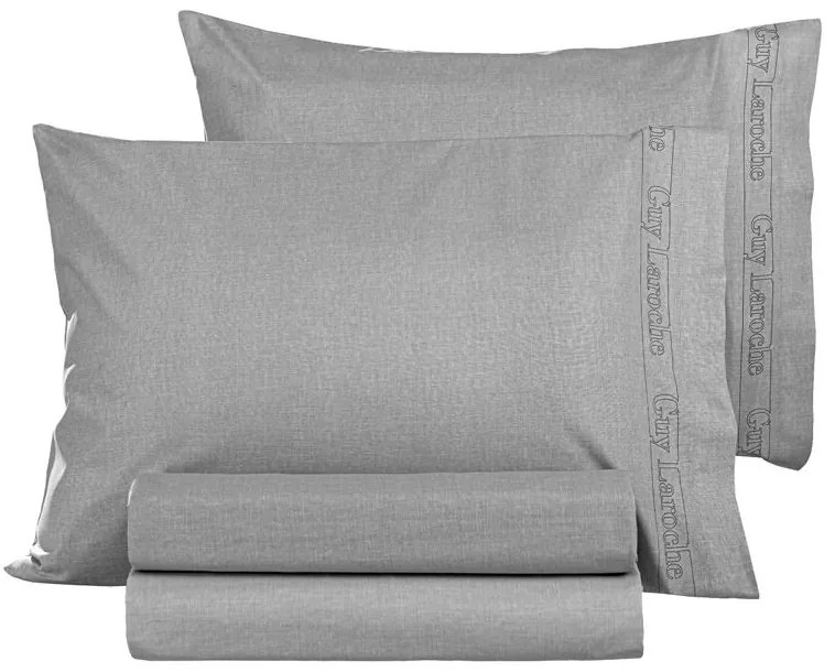Ζεύγος Μαξιλαροθήκες Βαμβακερές 50x70εκ. Color Plus Silver Guy Laroche