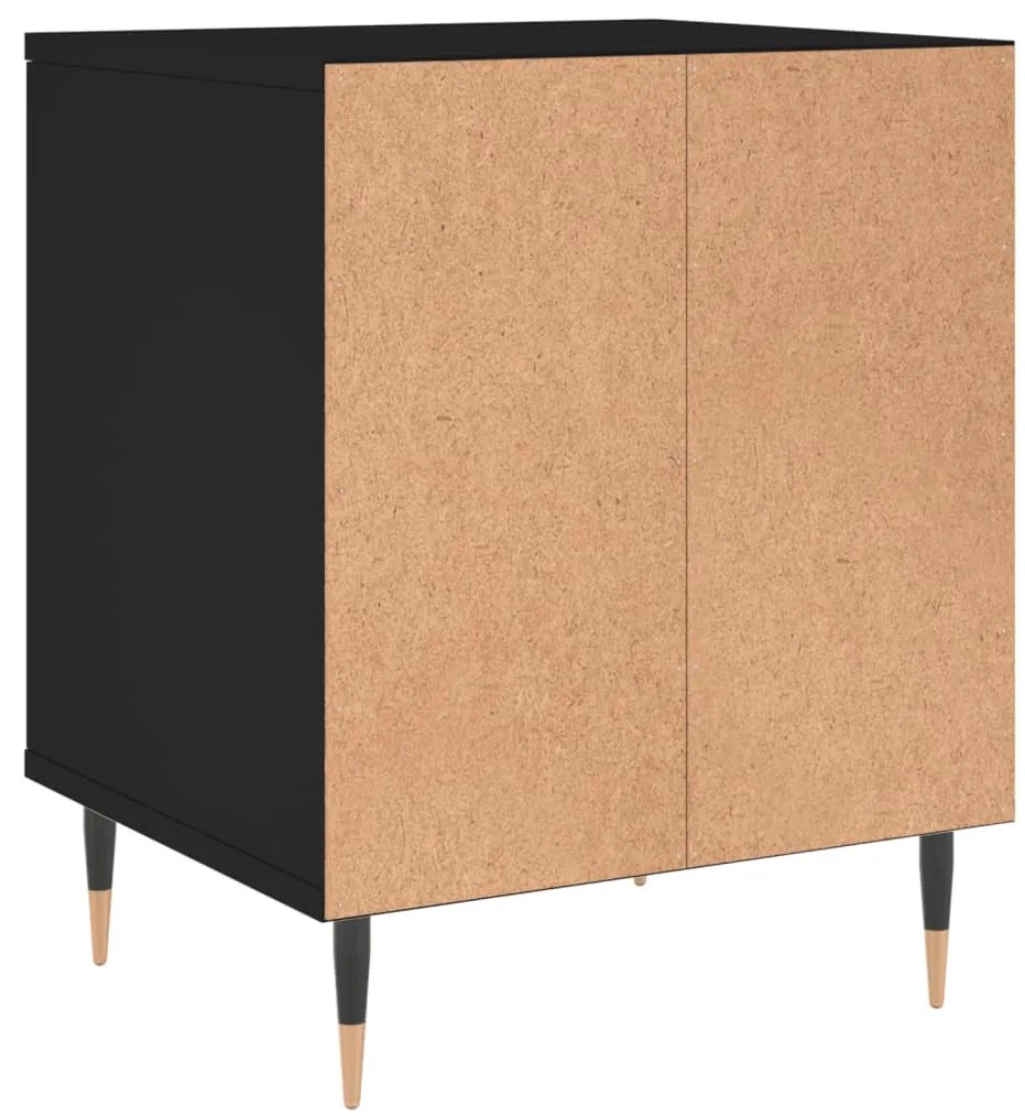 vidaXL Κομοδίνα 2 τεμ. Μαύρα 40 x 35 x 50 εκ. από Επεξεργασμένο Ξύλο