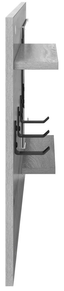 vidaXL Τοίχου Κρεμάστρα Γκρι Sonoma 90 x 10 x 50 εκ Επεξεργασμένο ξύλο