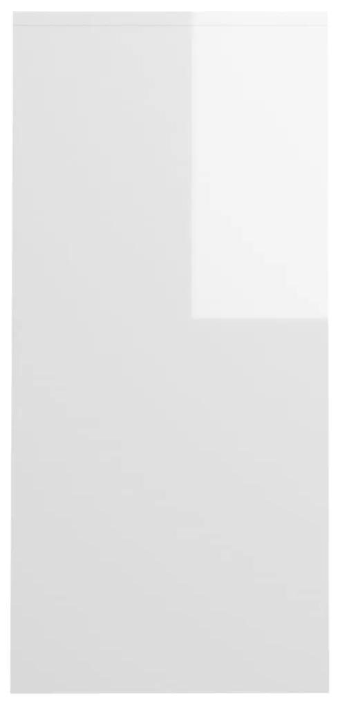 vidaXL Γραφείο Notebook Γυαλ. Λευκό 102,5 x 35 x 75 εκ από Μοριοσανίδα