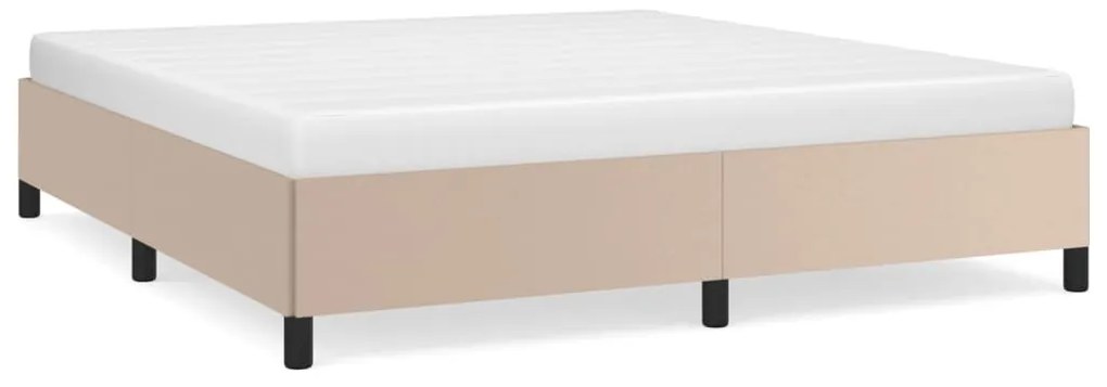 vidaXL Πλαίσιο Κρεβατιού Καπουτσίνο 180x200 εκ. από Συνθετικό Δέρμα