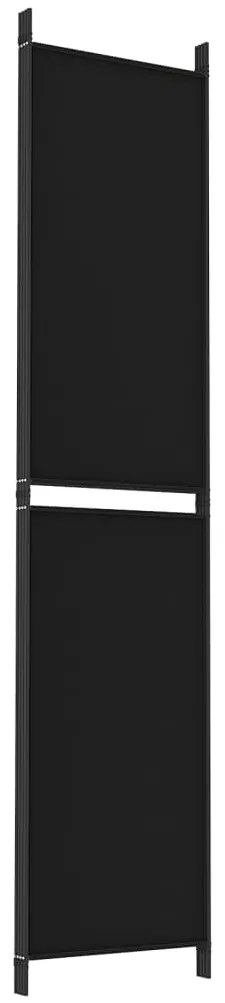 vidaXL Διαχωριστικό Δωματίου με 4 Πάνελ Μαύρο 200 x 220 εκ. Υφασμάτινο