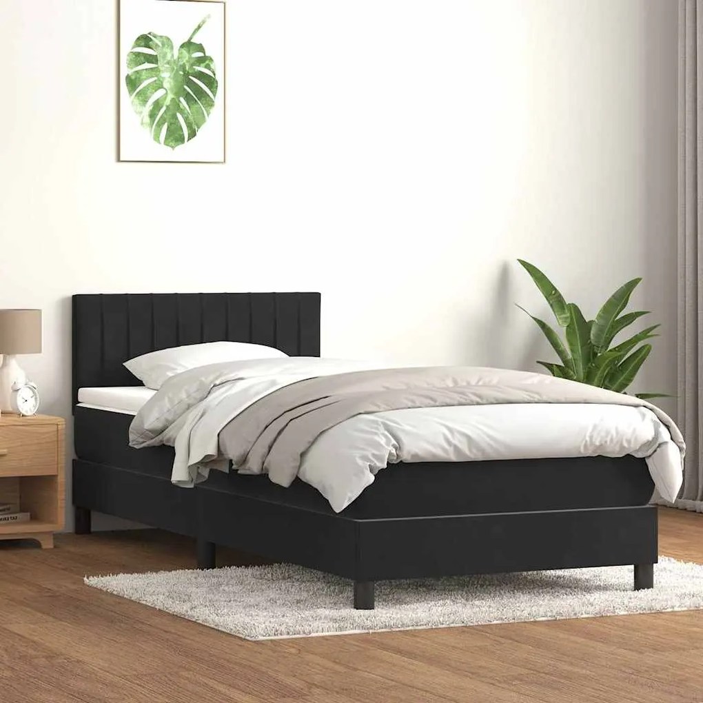 ΚΡΕΒΑΤΙ BOXSPRING ΜΕ ΣΤΡΩΜΑ ΜΑΥΡΟ 90X220 ΕΚ. ΒΕΛΟΥΔΙΝΟ 3317105