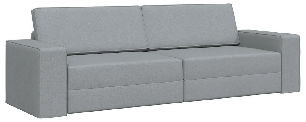 vidaXL Καναπές Κρεβάτι 2 σε 1 Ανοιχτό Γκρι 245x150x60.5 εκ. Ύφασμα
