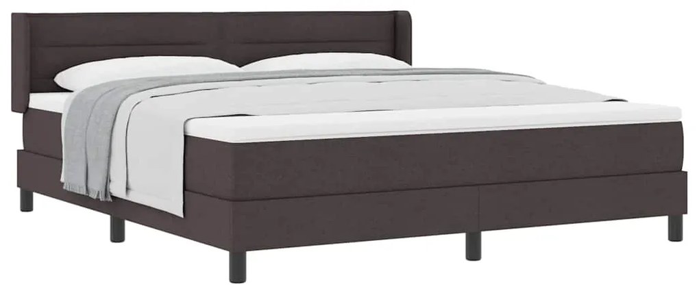 vidaXL Κρεβάτι box spring με στρώμα με στρώμα Σκούρο Καφέ 180 x 200 cm