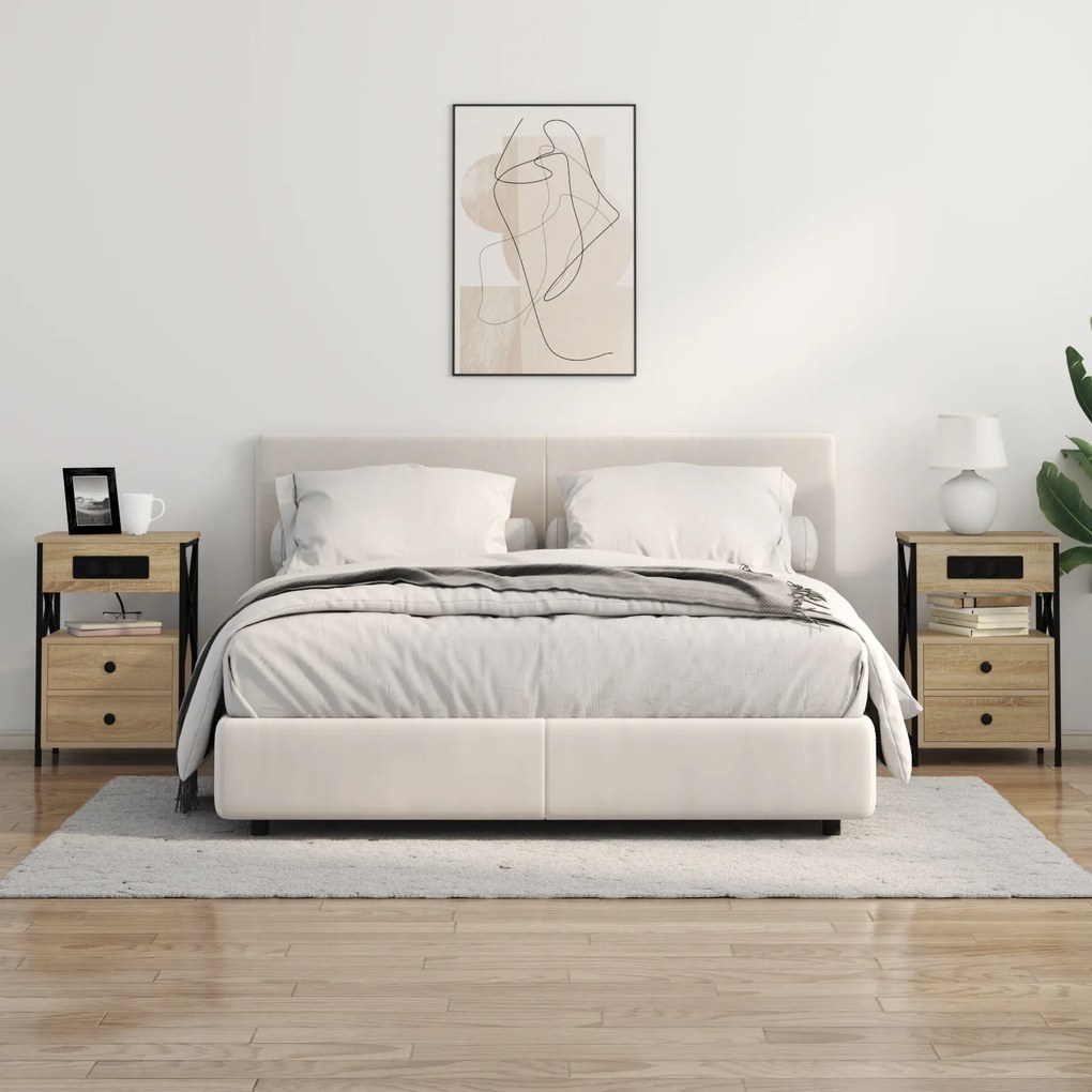 vidaXL Κομοδίνο Sonoma Δρυς 40 x 31 x 60 εκ. Επεξεργασμένο ξύλο