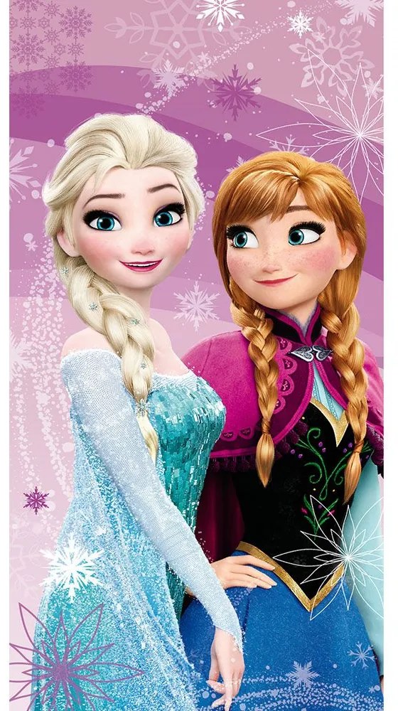 Πετσέτα Παιδική Βελουτέ Frozen 48 Lila Viopros Σώματος 70x140cm 100% Cotton