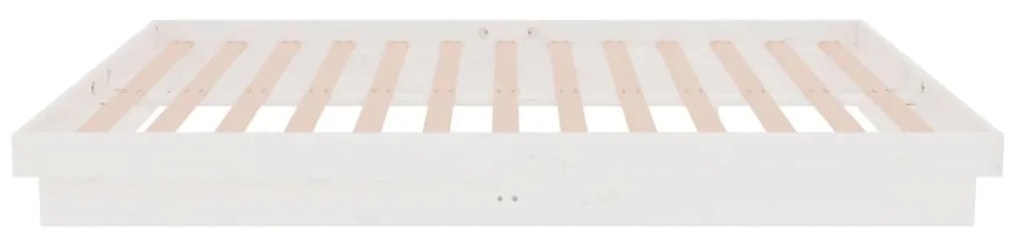 vidaXL Πλαίσιο Κρεβατιού Λευκό 120 x 200 εκ. από Μασίφ Ξύλο