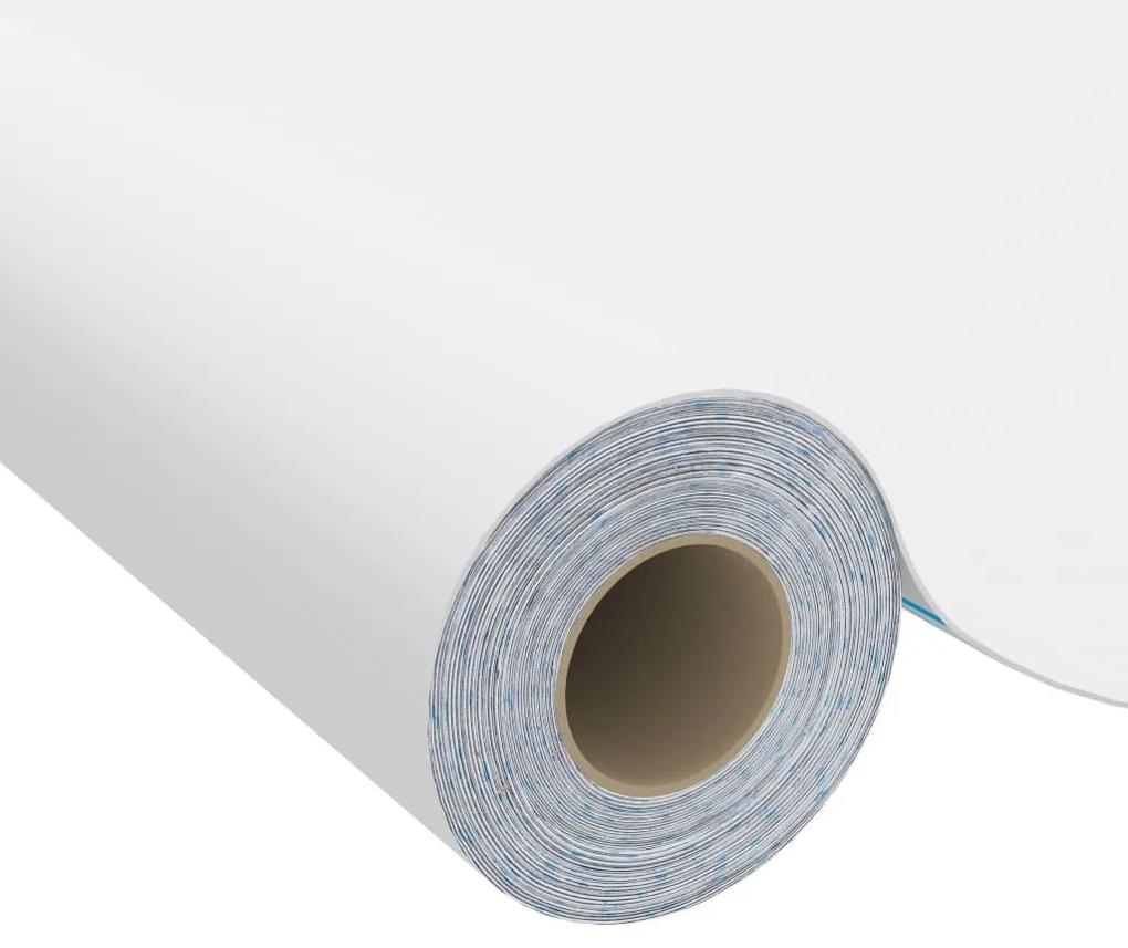 Μεμβράνη Αυτοκόλλητη για Έπιπλα Λευκή 500 x 90 εκ. από PVC - Λευκό