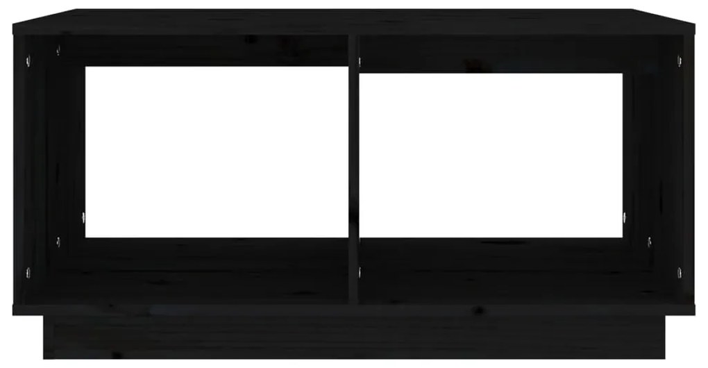 vidaXL Τραπεζάκι Σαλονιού Μαύρο 80x50x40εκ. από Μασίφ Ξύλο Πεύκου