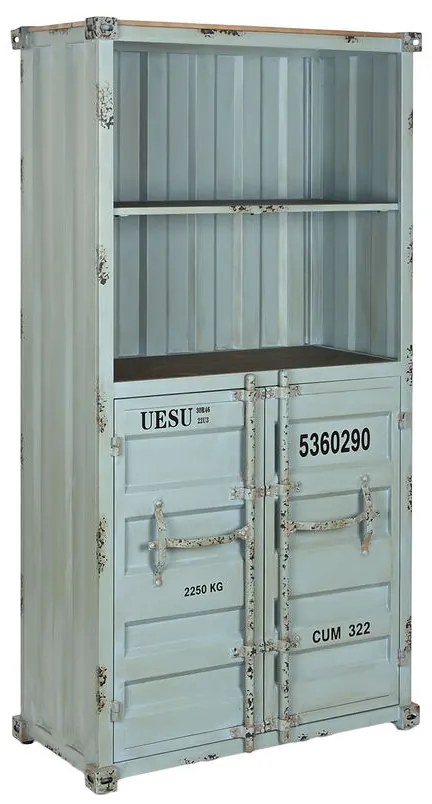 Ράφια Home ESPRIT Τυρκουάζ Sky μπλε Μέταλλο Ξύλο MDF 87 x 44 x 168,5 cm