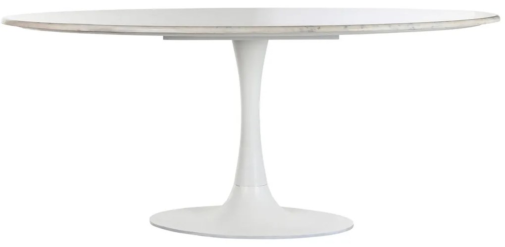 Τραπεζαρία Home ESPRIT Λευκό Μέταλλο Μάρμαρο 180 x 100 x 76 cm