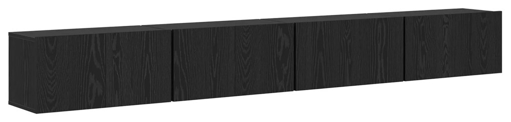 vidaXL Σετ επίπλου τηλεόρασης 4 pcs Μαύρη δρυς 60 x 30 x 30 cm