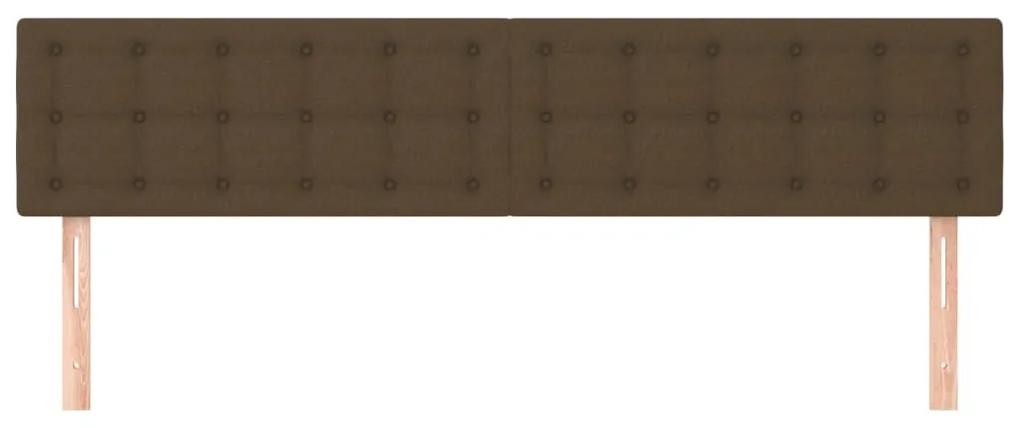 vidaXL Κεφαλάρια Κρεβατιού 2 τεμ. Σκ. Καφέ80 x 5 x 78/88εκ. Υφασμάτινο