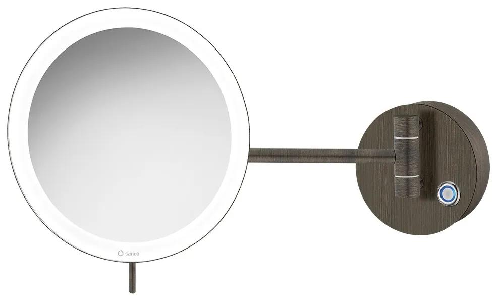 Καθρέπτης Μεγεθυντικός Επιτοίχιος Ø20x31 εκ. Μεγέθυνση x3 Dark Bronze Mat Sanco Cosmetic Mirrors MR-705-DM25
