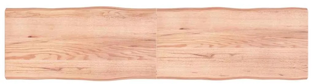 vidaXL Επιφ Τραπεζιού Αν Καφέ 200x50x(2-6)εκ.Ακατέργ. Μασίφ Ξύλο Δρυός