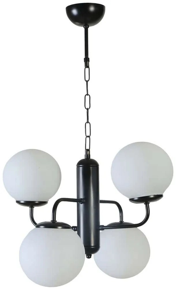 Φωτιστικό Οροφής Pekin 846STL5186 Φ45x70cm 4xE27 40W Black-White Opviq
