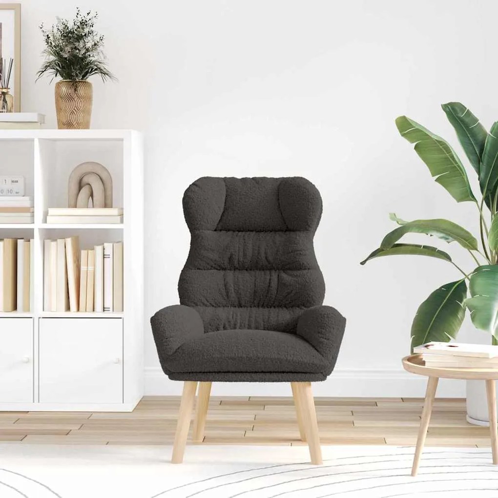 vidaXL Χαλαρωτική Πολυθρόνα Σκούρο γκρι 69 x 74 x 93 εκ. ύφασμα