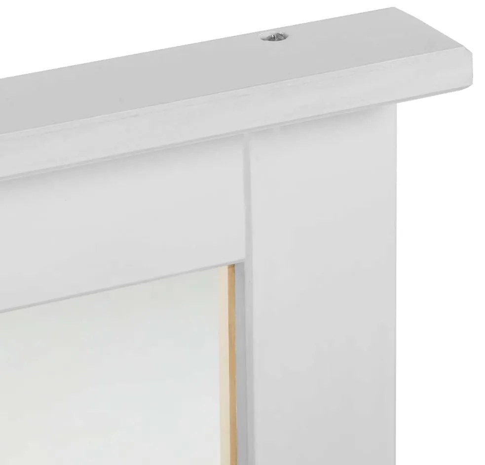 vidaXL Καθρέφτης VIGO Λευκό 55,5 x 5 x 70 εκ Μασίφ ξύλο πεύκου