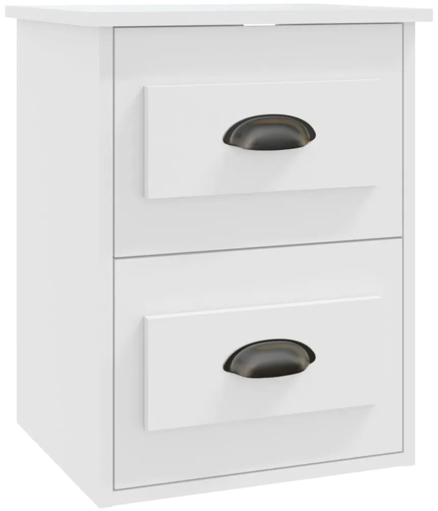 vidaXL Κομοδίνο Επιτοίχιο Λευκό 41,5 x 36 x 53 εκ.