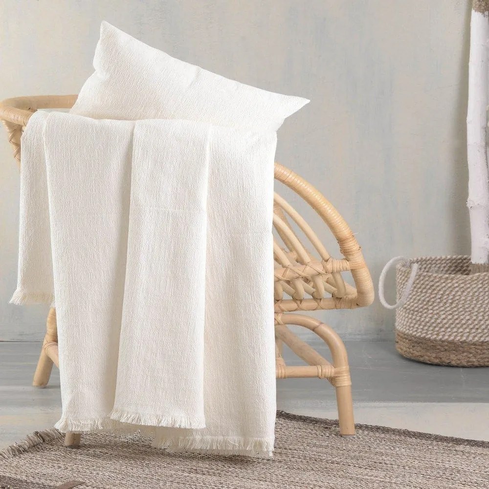 Ριχτάρι Mauricio Ecru Ρυθμός Three-Seater 180x280cm Βαμβάκι-Πολυέστερ