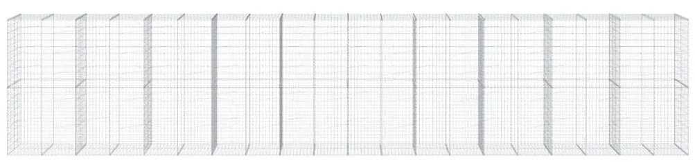 vidaXL Συρματοκιβώτιο με Κάλυμμα 1000x100x200 εκ. Γαλβανισμένο Χάλυβα