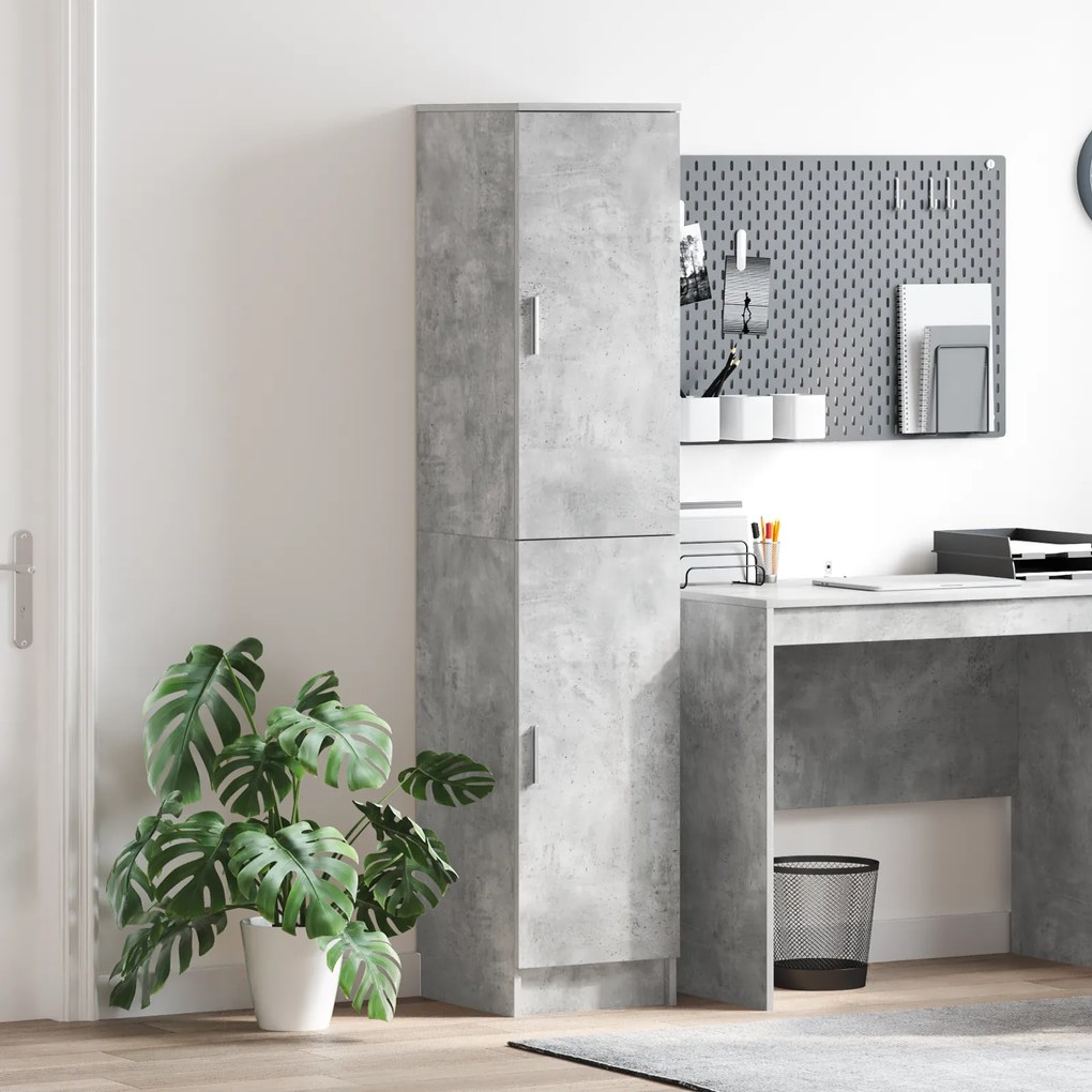 vidaXL Μπουφές Γκρι Σκυρόδεμα MDF με εφέ σκυροδέματος Κανονικό Πόρτες