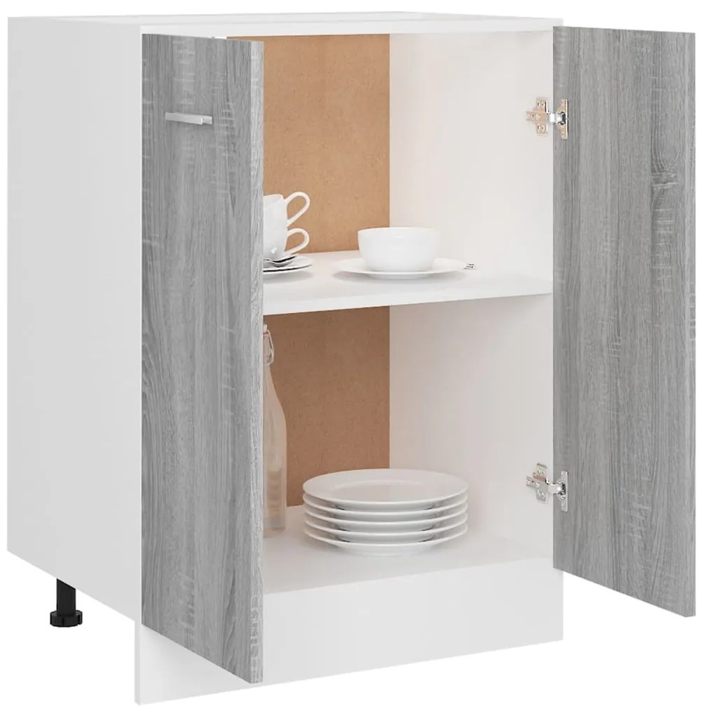vidaXL Ντουλάπι "Lyon" Γκρι Sonoma 60x46x81,5 εκ. από Τεχνητό Ξύλο