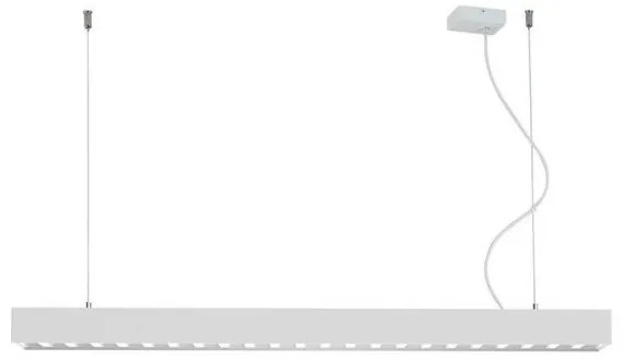 Γραμμικό Κρεμαστό Φωτιστικό Οροφής LED 30W 3CCT Direct Indirect Phase Cut Dimming Topline Viokef-3911-0024-2-W-D1-Λευκό 3911-0024-2-W-D1