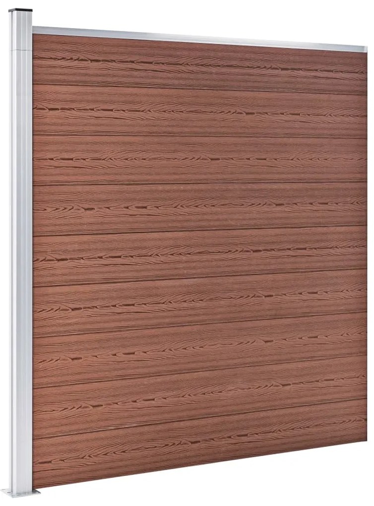 vidaXL Πάνελ Περίφραξης Καφέ 526 x 186 εκ. από WPC