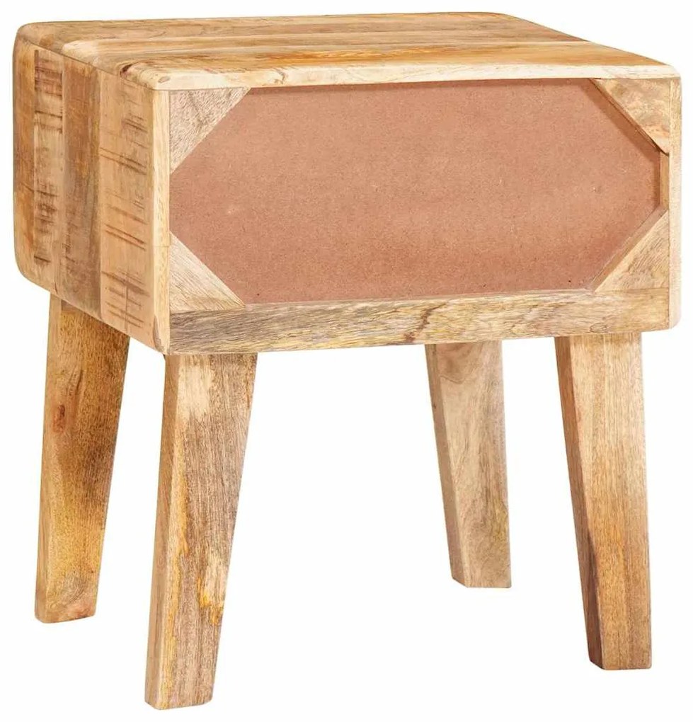 vidaXL End Table με συρτάρι Καφέ 40 x 32 x 46 εκ Στερεό ξύλο μάνγκο