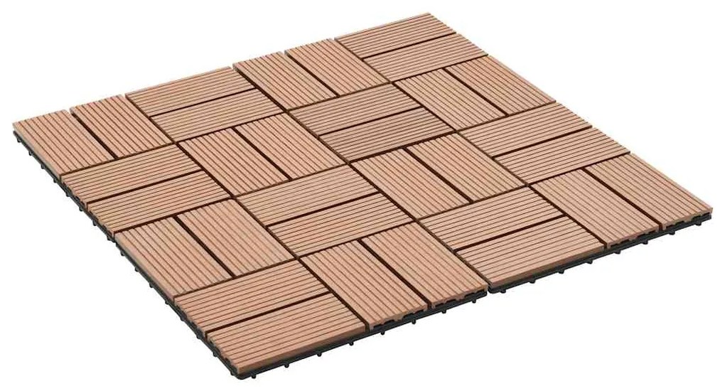 vidaXL Πλακάκια Deck 22 τεμ. Καφέ 30 x 30 εκ. 2 μ² από WPC