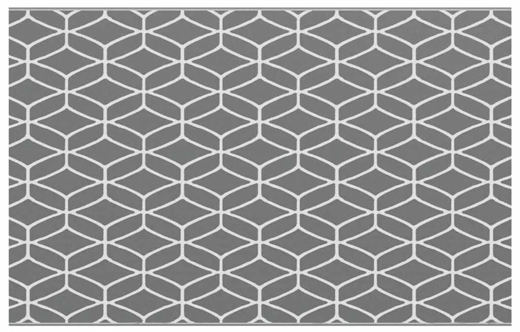 vidaXL Χαλί εξωτερικού χώρου Γκρι και λευκό 250 x 400 cm PP