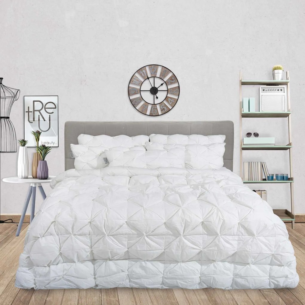 Πάπλωμα Trendy 3D 1035 White Das Home Υπέρδιπλo 220x240cm Microfiber