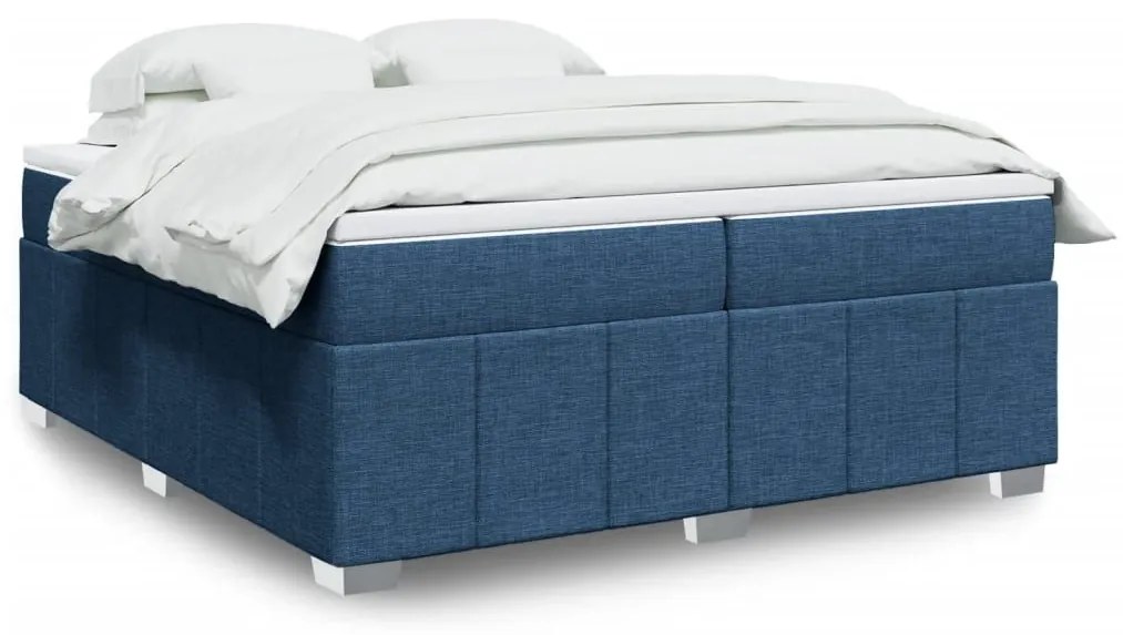 ΚΡΕΒΑΤΙ BOXSPRING ΜΕ ΣΤΡΩΜΑ ΜΠΛΕ 200X200 ΕΚ. ΥΦΑΣΜΑΤΙΝΟ 3285504