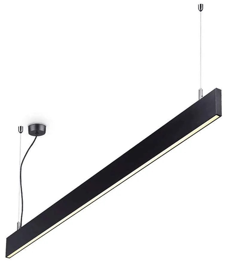 Φωτιστικό Οροφής-Ράγα Linus 241975 120x13/159,5x2cm LED 34W 3000K Black Ideal Lux