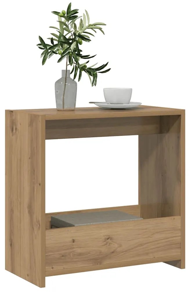 vidaXL Side Table Artisan Oak 50x26x50 cm Κατασκευασμένο ξύλο