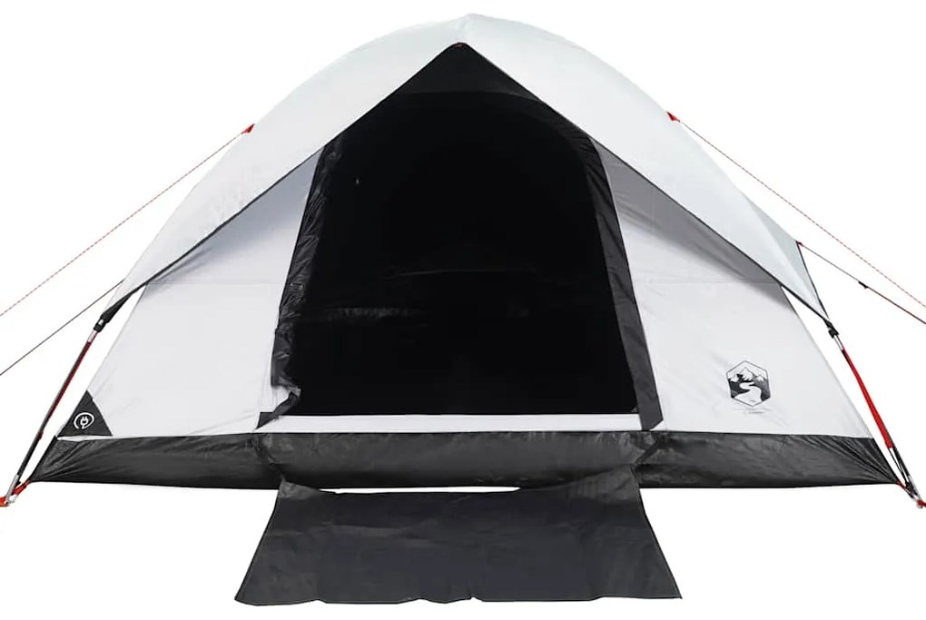 vidaXL Σκηνή Οικογενειακή 6 Ατόμων Αδιάβροχη Λευκή Ύφασμα Συσκότισης