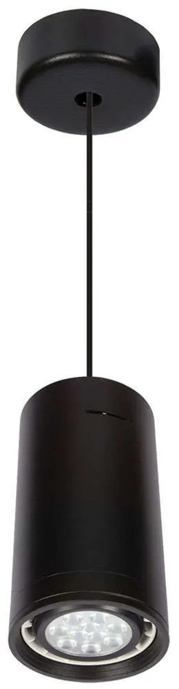 Φωτιστικό Οροφής VK/04053PE/B/L Φ12x21,2cm 1xGU10 50W Black VKLed