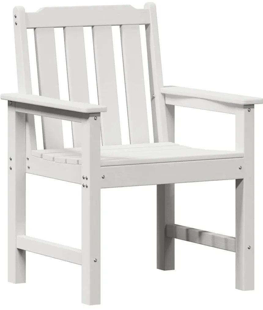 vidaXL Καρέκλα φαγητού κήπου 2 pcs Λευκό 65.5 x 59 x 88 εκ Πλαστικό