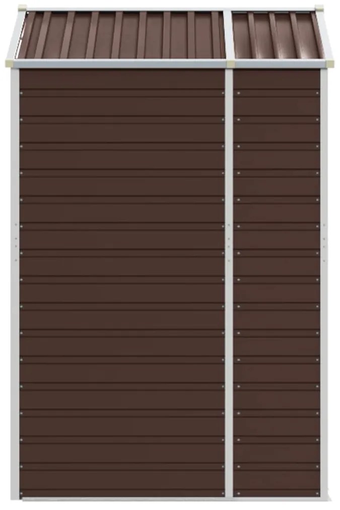 vidaXL Αποθήκη Κήπου Καφέ 191x130x198 εκ. Γαλβανισμένο Ατσάλι