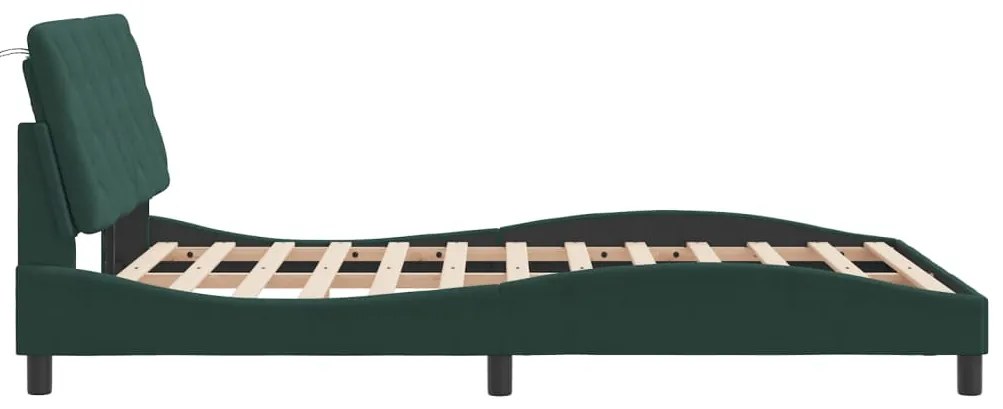 vidaXL Σκελετός Κρεβατιού Χωρίς Στρώμα Πράσινο 120x200εκ. Βελούδινο