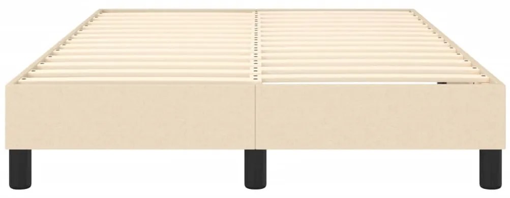 vidaXL Σκελετός Κρεβατιού Χωρίς Στρώμα Κρεμ 120x200 εκ. Υφασμάτινο