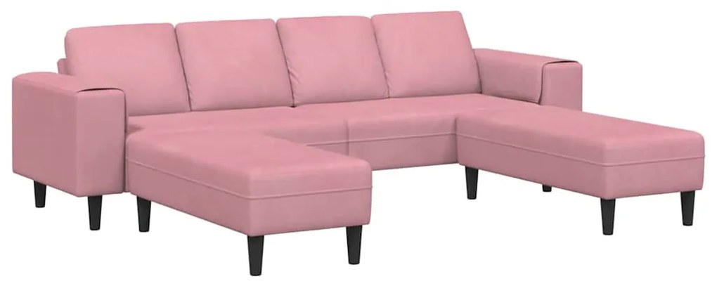 vidaXL Σετ Καναπέ 3 pcs Ροζ Βελούδο